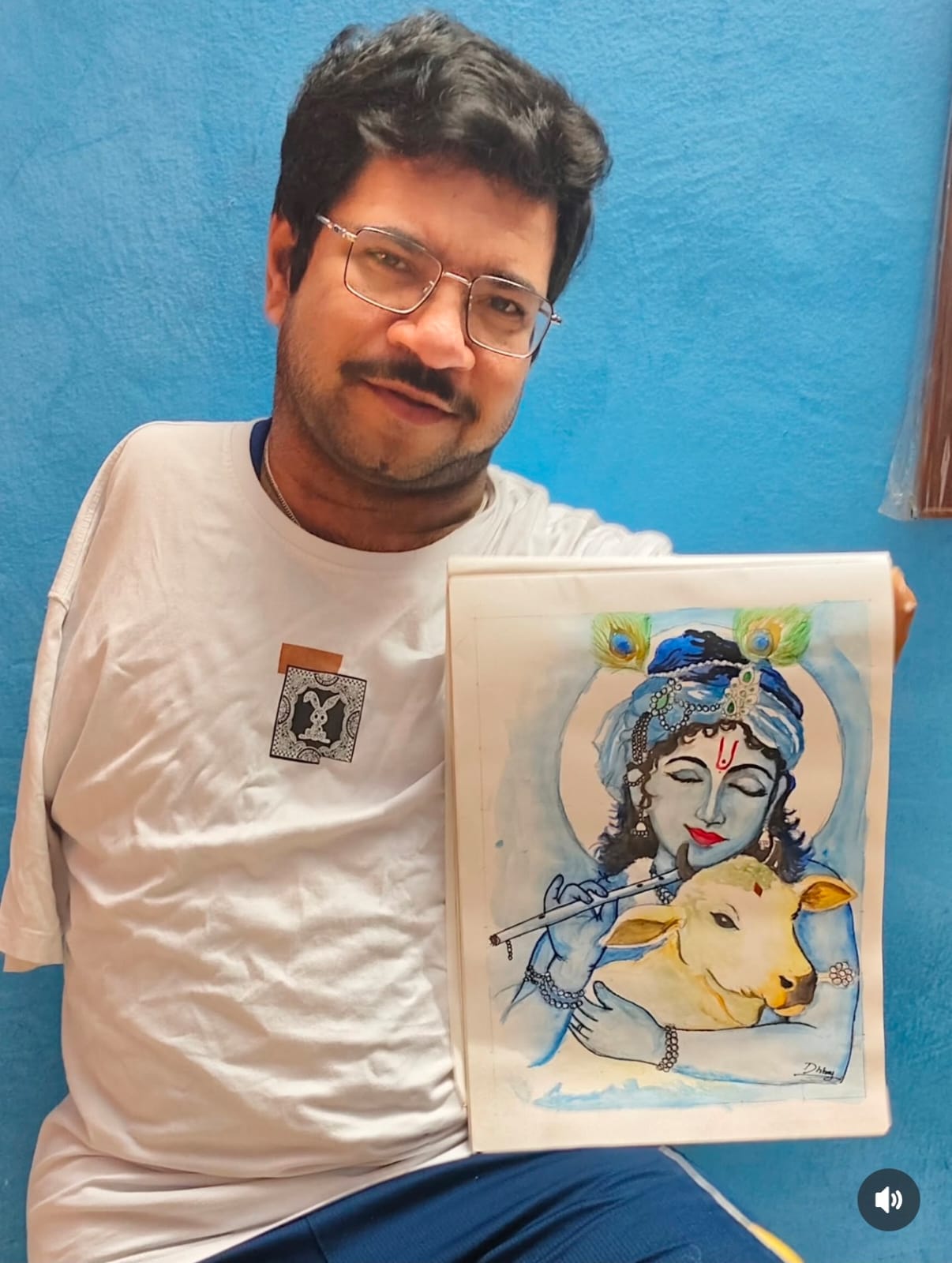 Lord Krishna — Devotional Art by Dhiraj