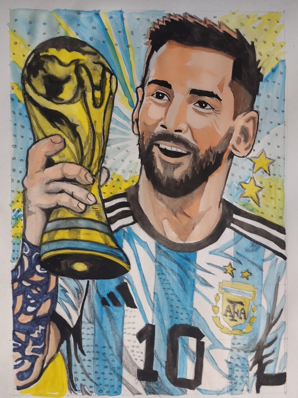 Messi Portrait — Original Artwork by Dhiraj